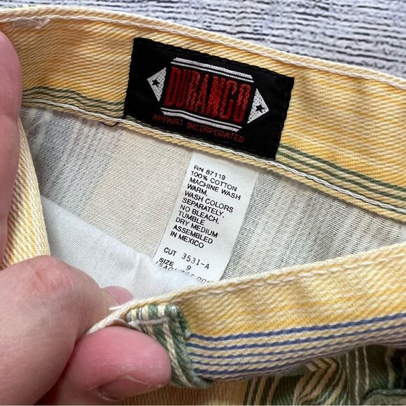 Vintage Durango Cotton Stripe Shorts Size 9 - Picture 9 of 9